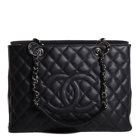 chanel black quilted caviar|Chanel 2018 Caviar Quilted Timeless Tote .